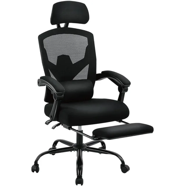Archi ergonomische bureaustoel – Bureaustoel - Mesh - Bureaustoelen voor volwassenen - Bureaustoelen – Voetsteun bureau– Zwart
