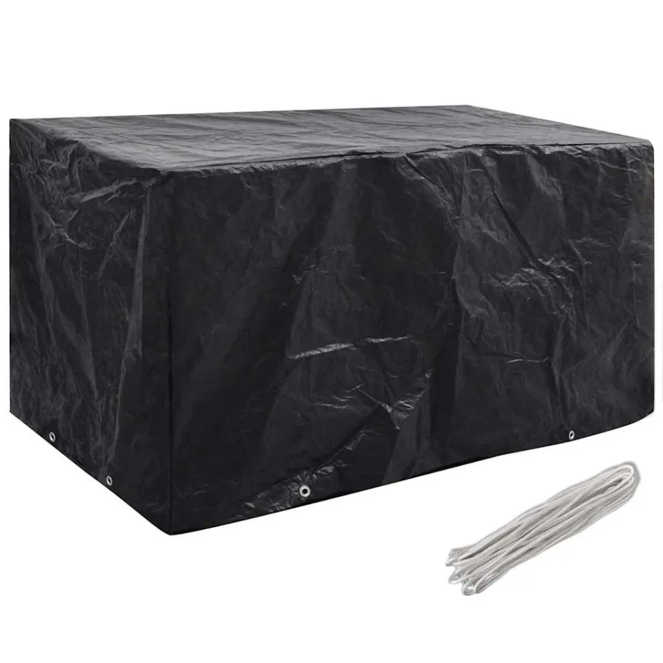 vidaXL Tuinmeubelhoezen 2 st 8 ogen 180x70x90 cm zwart, foto 2