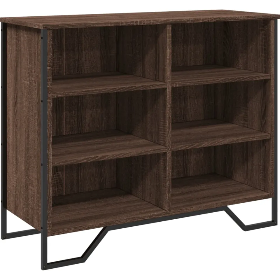 vidaXL Dressoir 91x35,5x74,5 cm bewerkt hout bruin eikenkleur, foto 3
