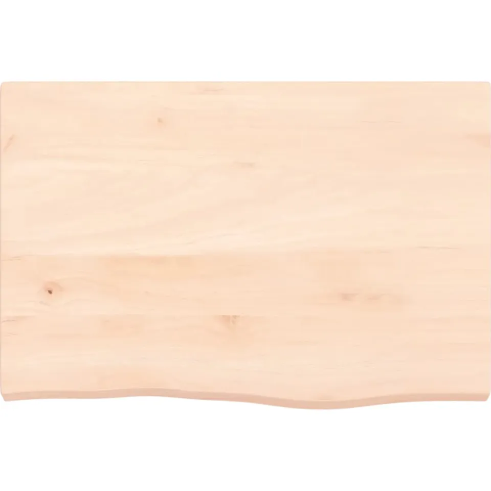vidaXL Tafelblad 60x40x(2-4) cm onbehandeld massief eikenhout Bruin