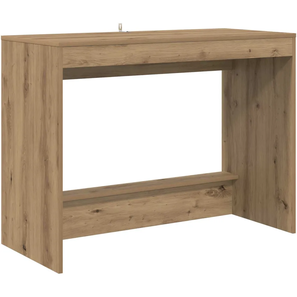 vidaXL Bed Bureau Artisanaal eiken Bewerkt hout 100 x 45 x 75 cm Bruin