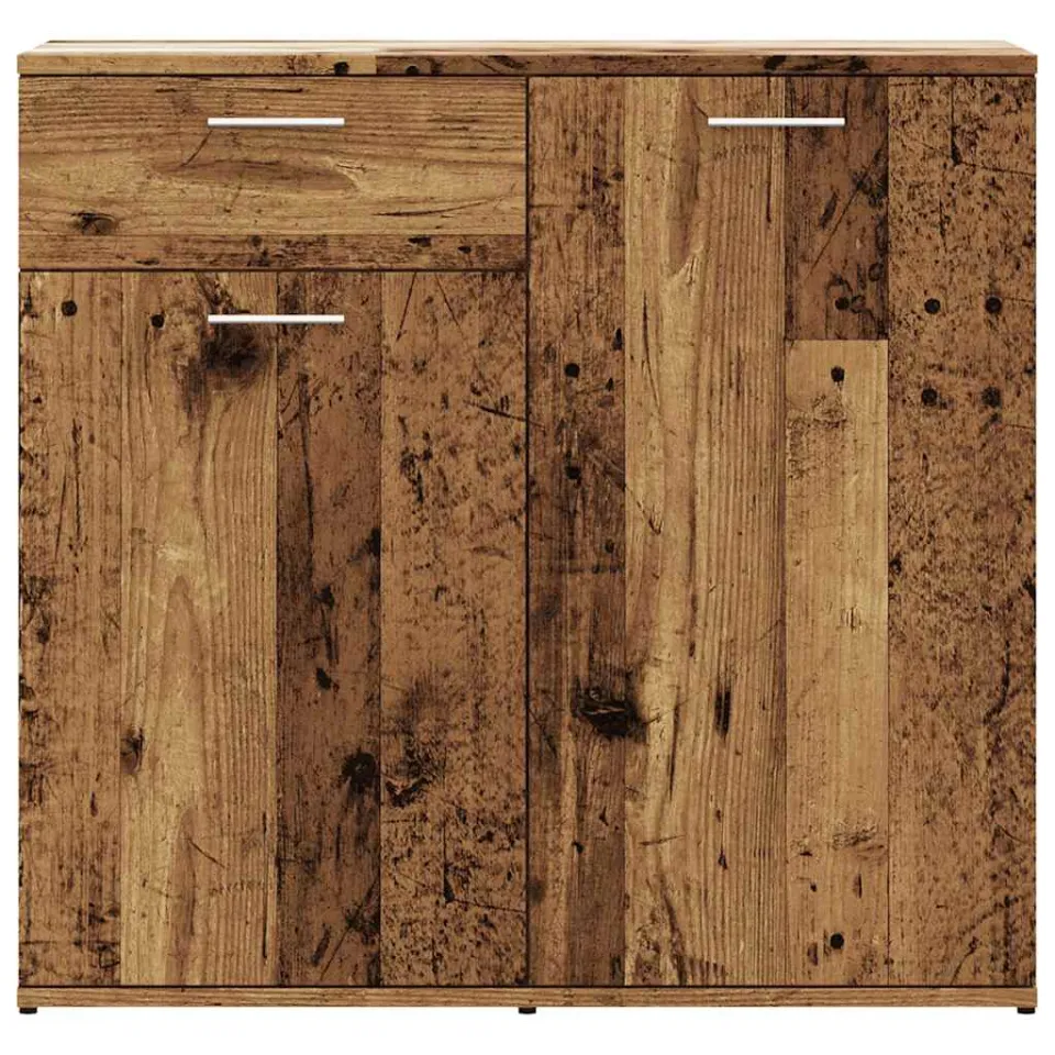 vidaXL Dressoir 80x36x75 cm bewerkt hout oud houtkleurig bruin, foto 4