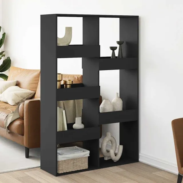 vidaXL Kamerscherm 100x33x155,5 cm bewerkt hout zwart, foto 2