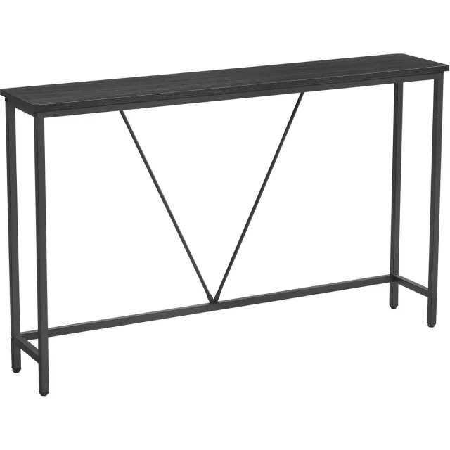 SERALUXE Haltafel - Wandtafel - Dressoir - Consoletafel - Zwart - 120 x 23 x 75 cm (L x B x H) - Consoletafel - Bijzettafel - Side tafel - Industrieel Wandtafel - Zwart Hout & Metaal