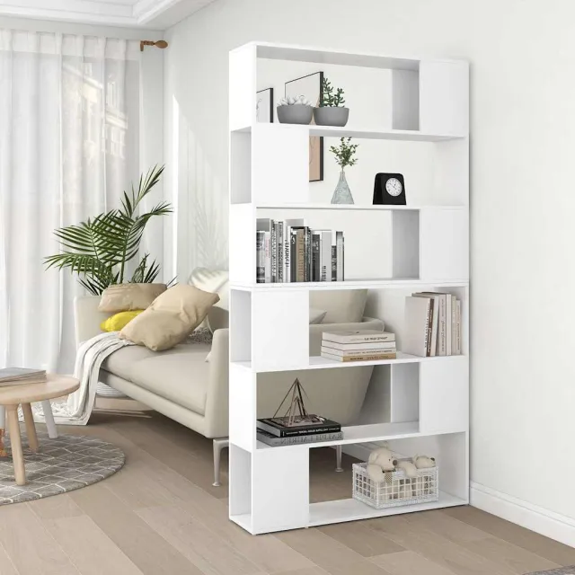 vidaXL Boekenkast/kamerscherm 100x24x188 cm wit, foto 2