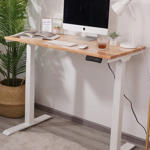 Worktrainer Updesk Pro Zit Sta Bureau - Hoogte 58 - 123 cm - Breedte 120 - 200 cm - Elektrisch Frame - In hoogte verstelbaar Bureau Onderstel - Wit - Met Geheugenfunctie