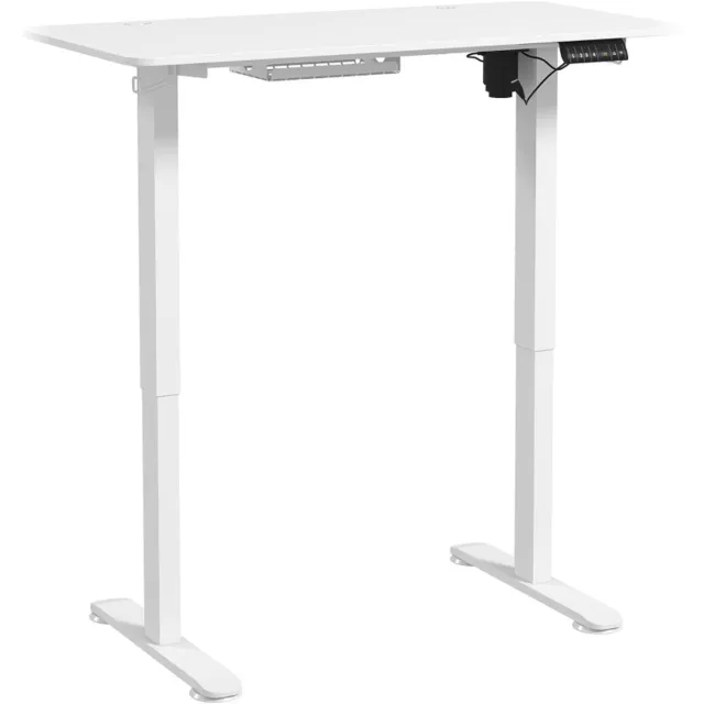 ZYLARO Zit-sta Bureau met 4 Geheugen Standen, Anti-botsings- en Oververhittingsbeveiliging - In Hoogte Verstelbaar 72-116 cm - Computerbureau - Computer Tafel - Bureautafel - Desk - Game Bureau - Wit