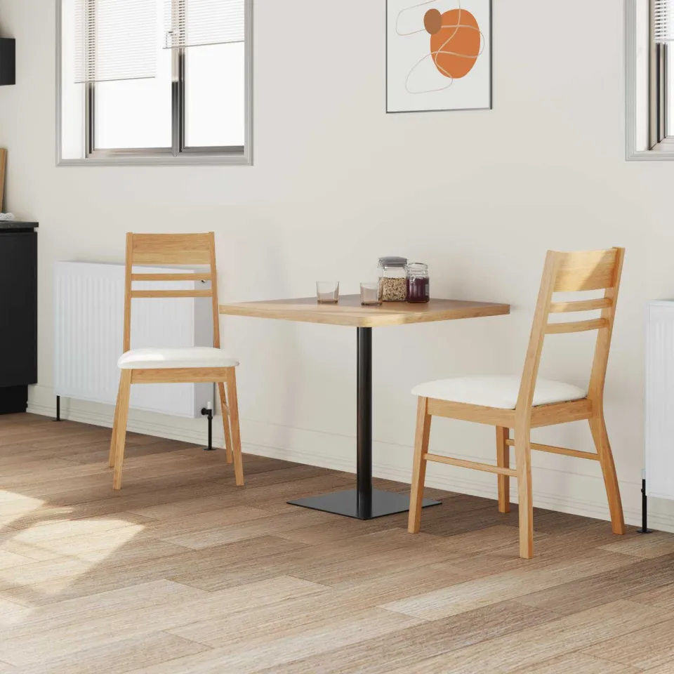 vidaXL Eettafelstoelen 2 st Massief Rubberhout Naturel 43 x 54 x 89 cm, foto 3