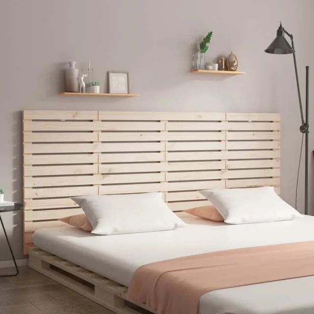 vidaXL Hoofdbord wandmontage 186x3x91,5 cm massief grenenhout Bruin