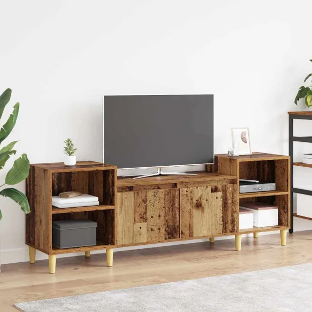 vidaXL TV-kast 160 x 35 x 55 cm Oud Hout Bewerkt hout Bruin