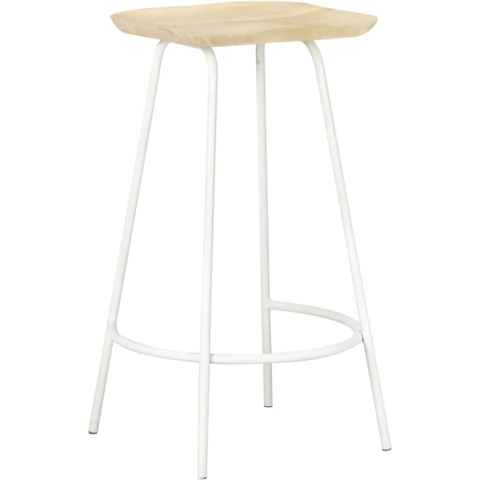 vidaXL Barkrukken 4 st massief mangohout Beige
