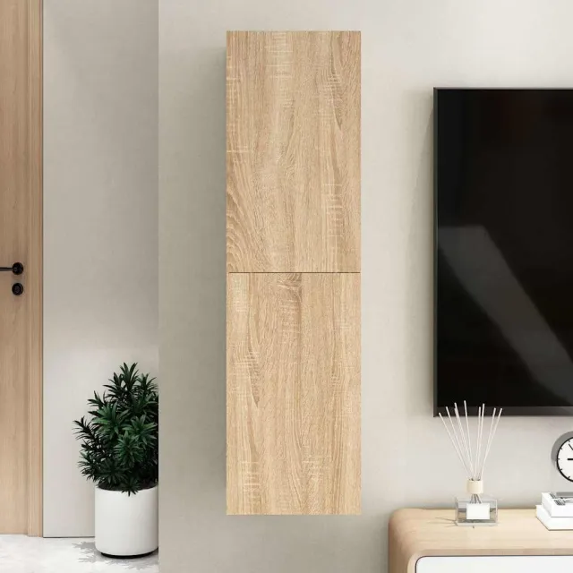 vidaXL Tv-meubel 30,5x30x110 cm bewerkt hout sonoma eikenkleurig Bruin