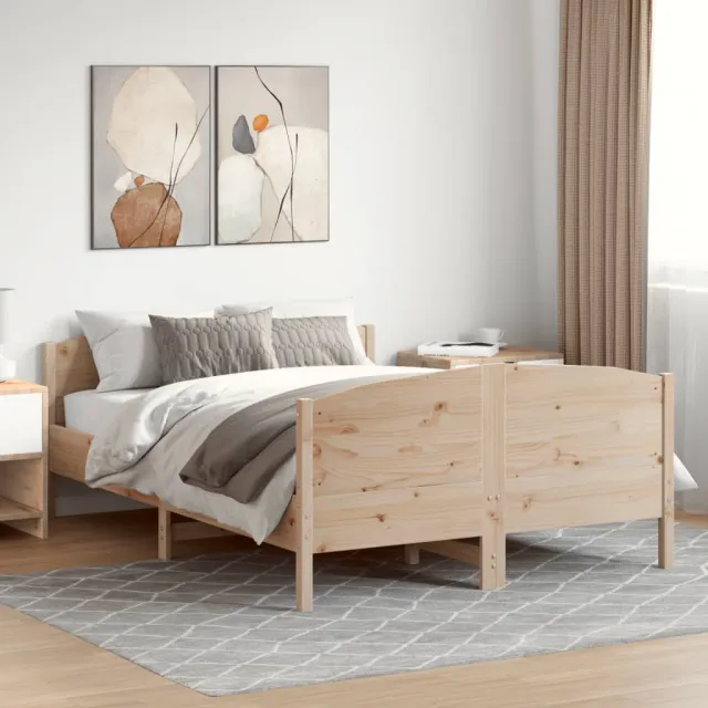 vidaXL Bedframe zonder matras massief grenenhout 120x200 cm Bruin