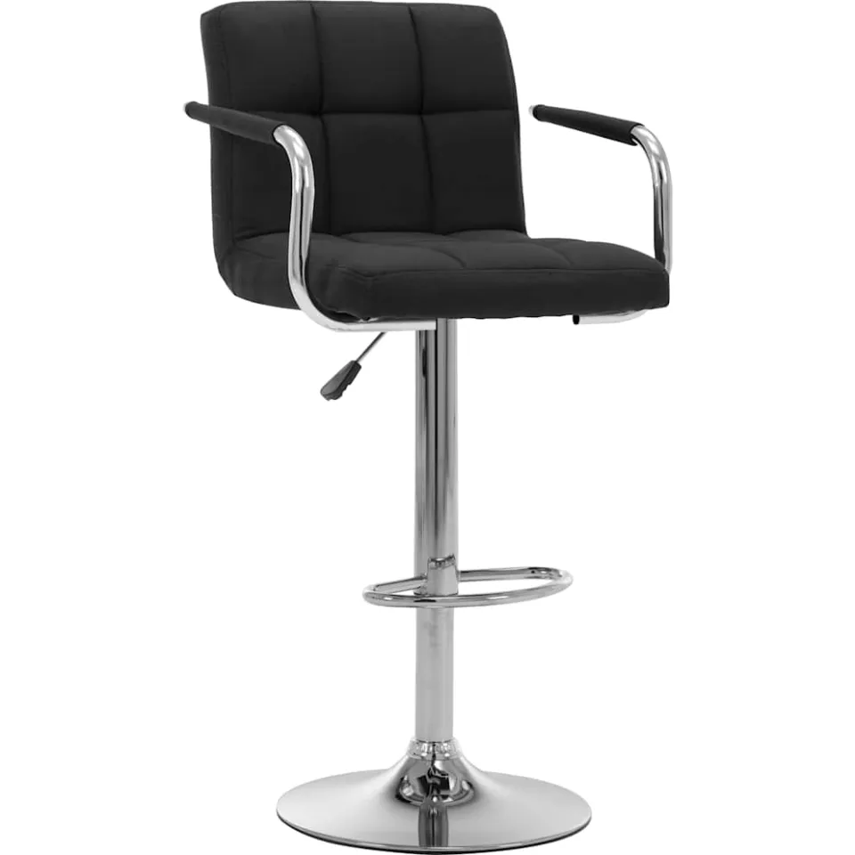 vidaXL Barstoelen 2 st stof zwart, foto 2