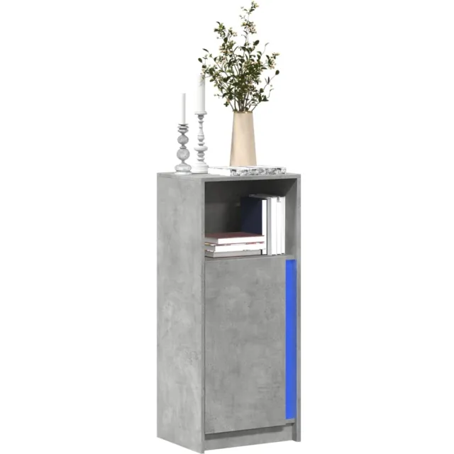 vidaXL Dressoir met LED 42,5x34x100 cm bewerkt hout betongrijs