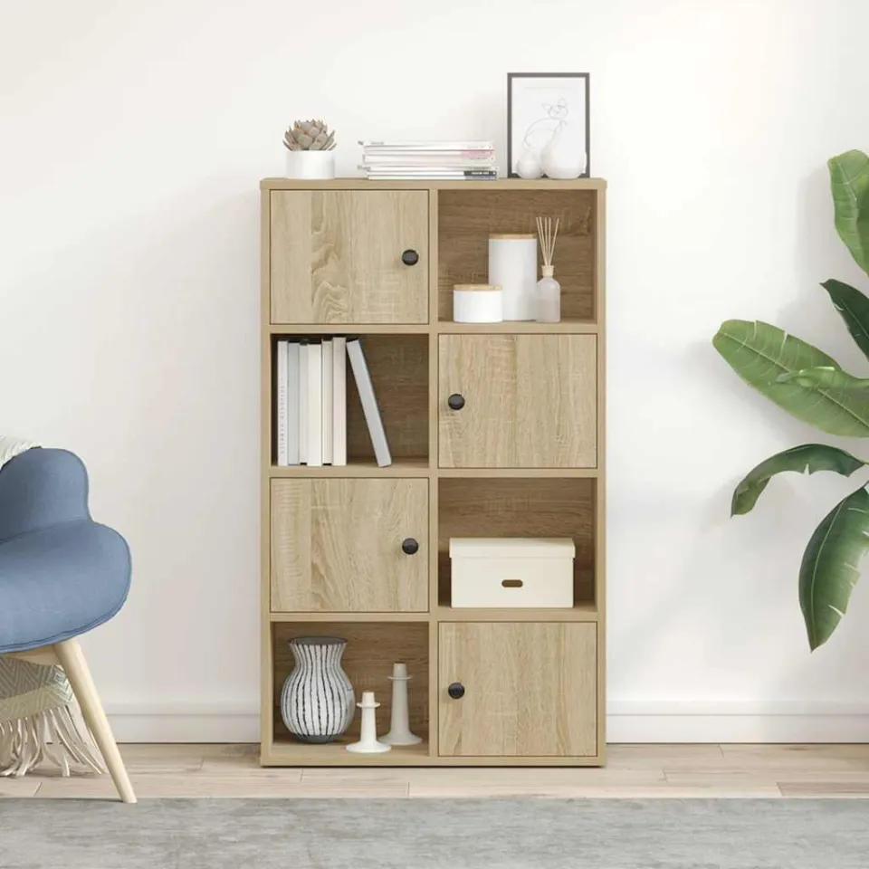 vidaXL Boekenkast 60x24x101,5 cm bewerkt hout sonoma eikenkleurig, foto 2