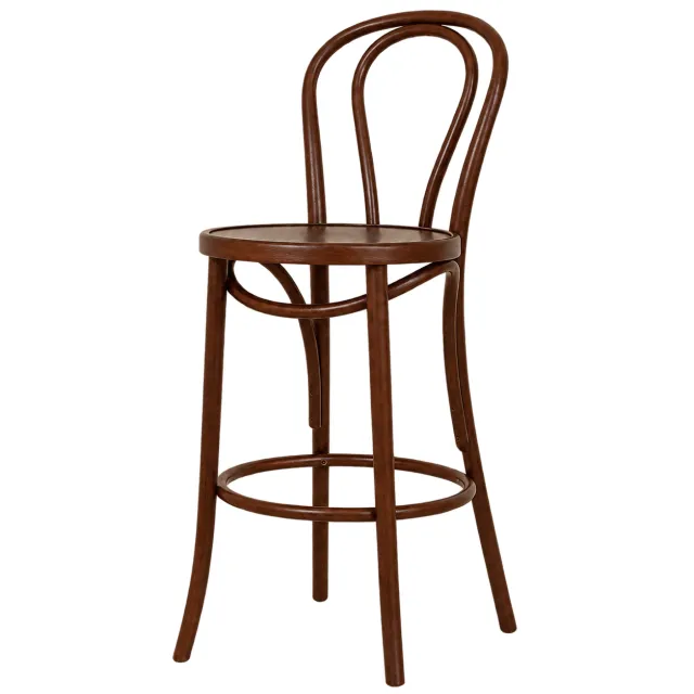 Fameg Vienna Thonet No. 18 houten barkruk walnoot - 65 cm Bruin