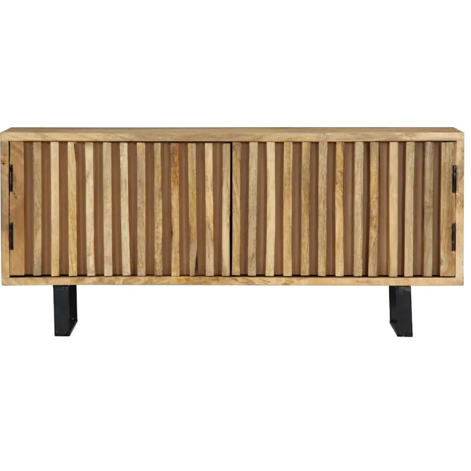vidaXL Tv-meubel 90x30x40 cm massief mangohout bruin, foto 2