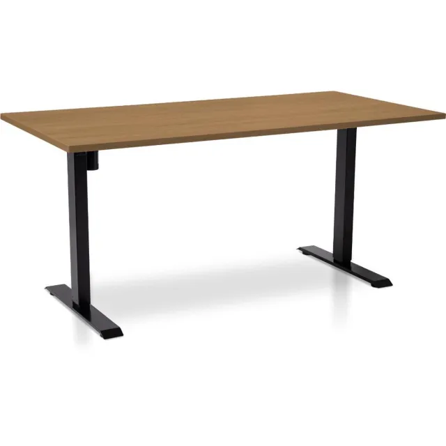 Multi Ratio Zit-sta bureau elektrisch verstelbaar - MRC EASY | 160 x 80 cm | inclusief stekkerdoos en kabelklemmen | frame zwart - blad havanna Zwart frame