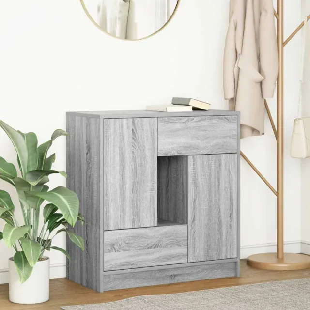 vidaXL Dressoir met lades deuren 70,5x34x74,5 cm sonoma eikenkleurig Bruin