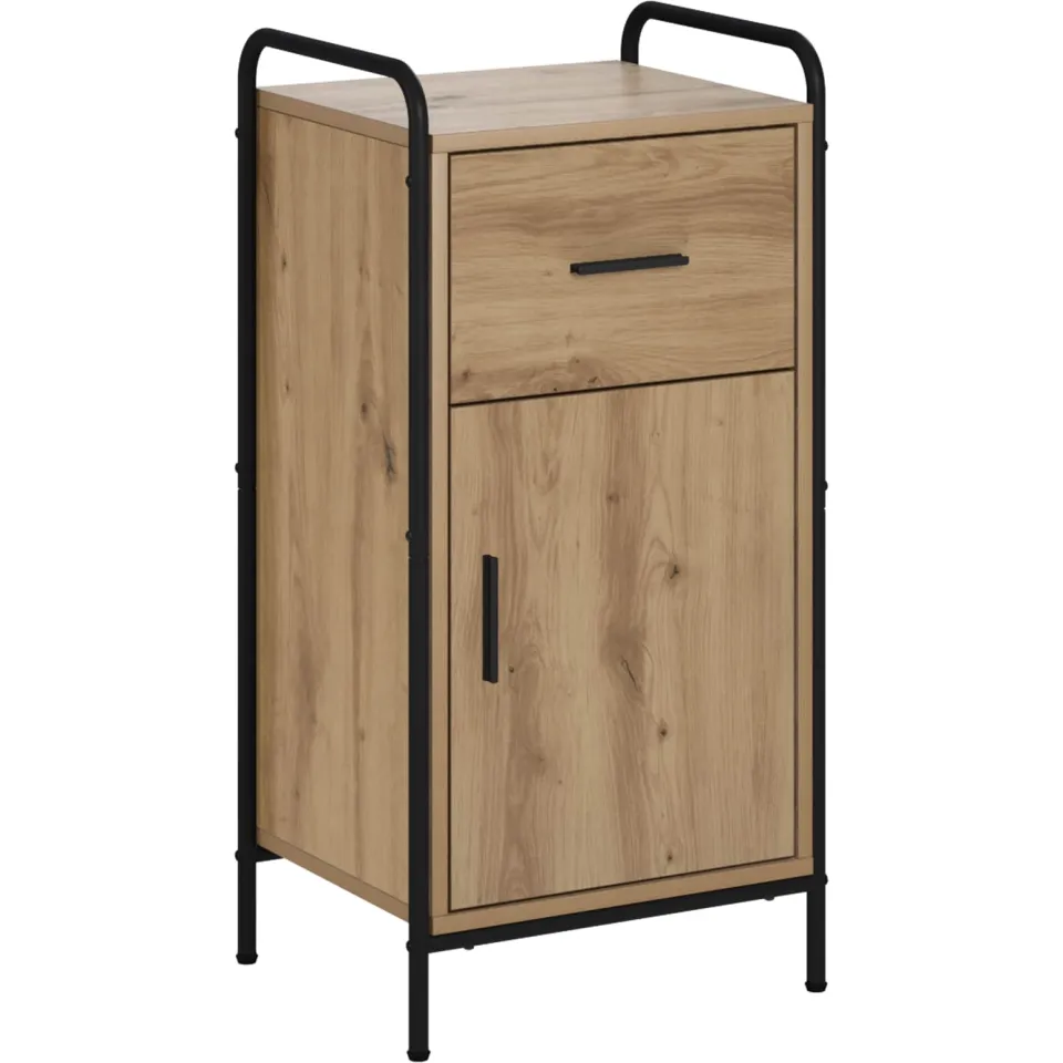 vidaXL Dressoir Artisanaal eiken 97 x 33 x 81 cm Bewerkt hout, foto 3