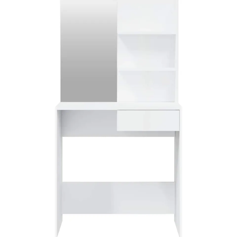vidaXL Kaptafelset 74,5x40x141 cm hoogglans wit, foto 4