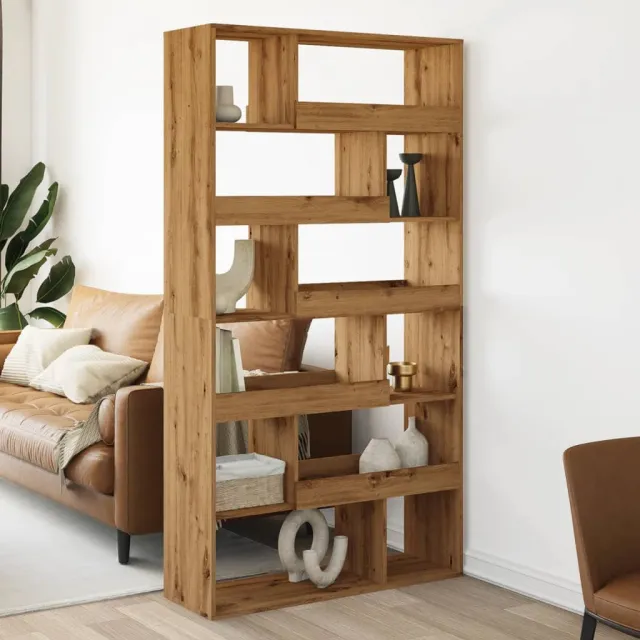 vidaXL Kamerscherm 100x33x187,5 cm bewerkt hout artisanaal eikenkleur, foto 2