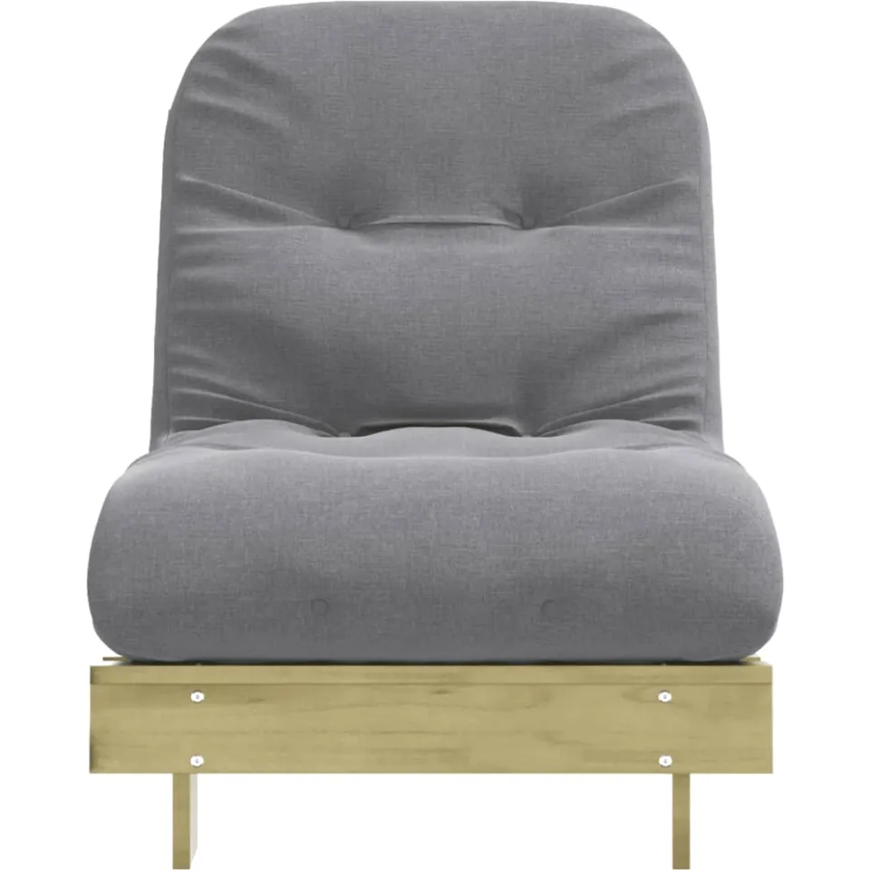 vidaXL Futon slaapbank met matras 70x206x11 cm geïmpregneerd hout Bruin