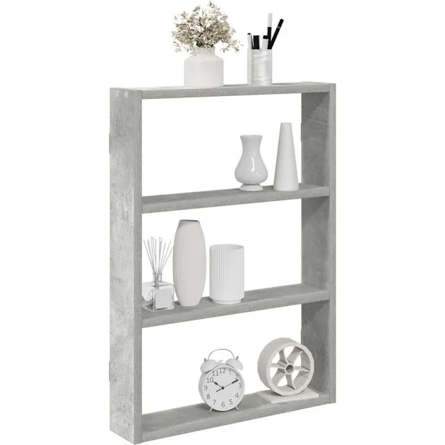 vidaXL Wandschap 43x9x60 cm bewerkt hout betongrijs