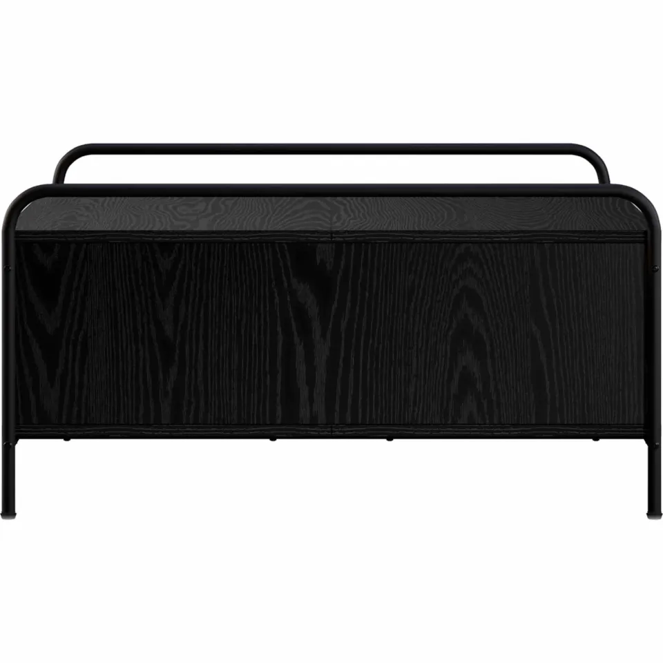 vidaXL Salontafel Zwart eiken 90 x 90 x 41 cm Bewerkt hout, foto 4