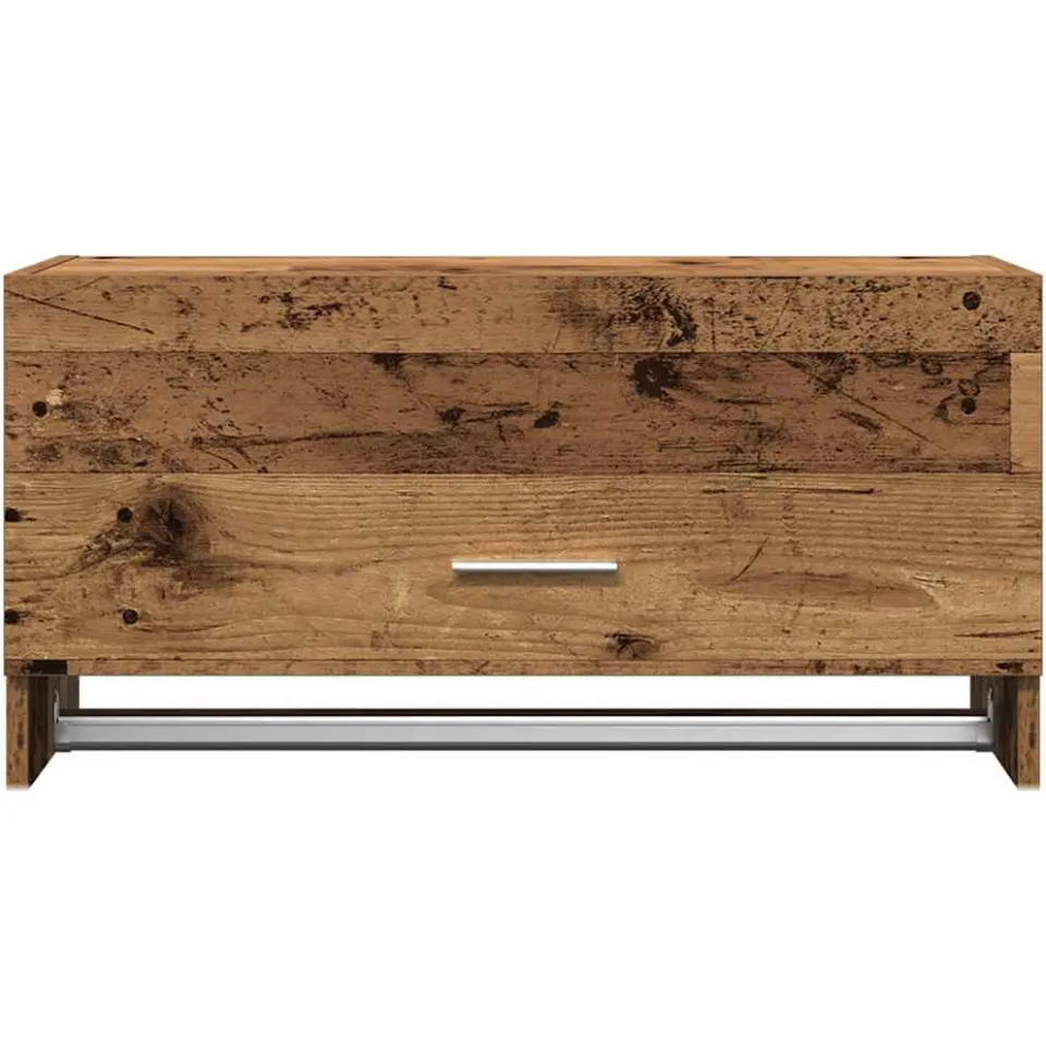 vidaXL Kledingkast 70x32,5x35 cm bewerkt hout oud houtkleurig bruin, foto 4
