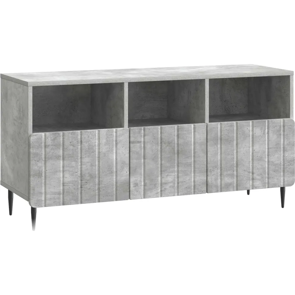 vidaXL TV-kast met lade Betongrijs 102 x 34,5 x 50 cm Bewerkt hout grijs, foto 3
