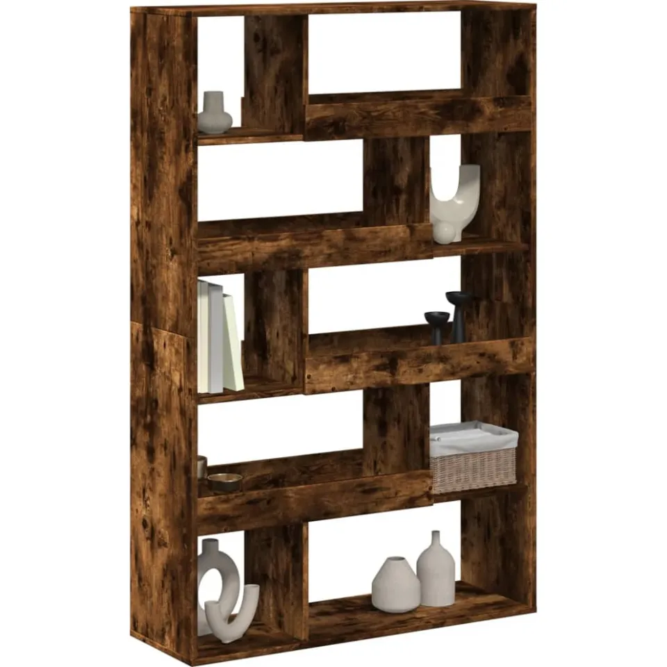 vidaXL Boekenkast 100x33x156,5 cm bewerkt hout gerookt eikenkleurig Bruin