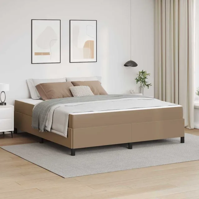 vidaXL Bedframe met matras Cappuccino 180 x 200 cm Stof Bruin