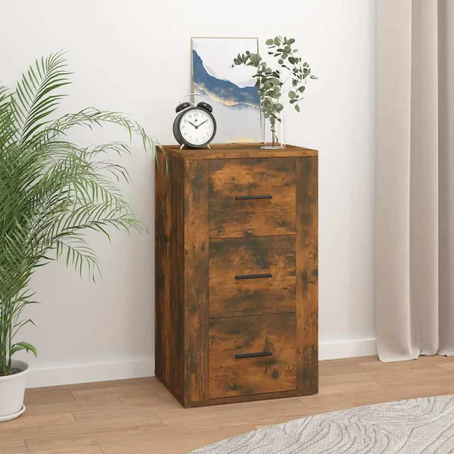 vidaXL Dressoir 40x33x70 cm bewerkt hout gerookt eikenkleurig, foto 2