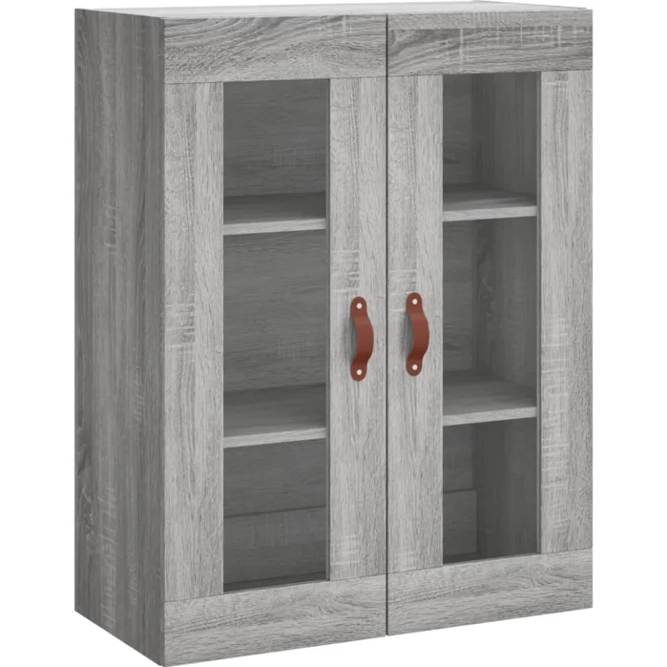 vidaXL Hangkasten 2 st bewerkt hout grijs sonoma eikenkleurig, foto 4