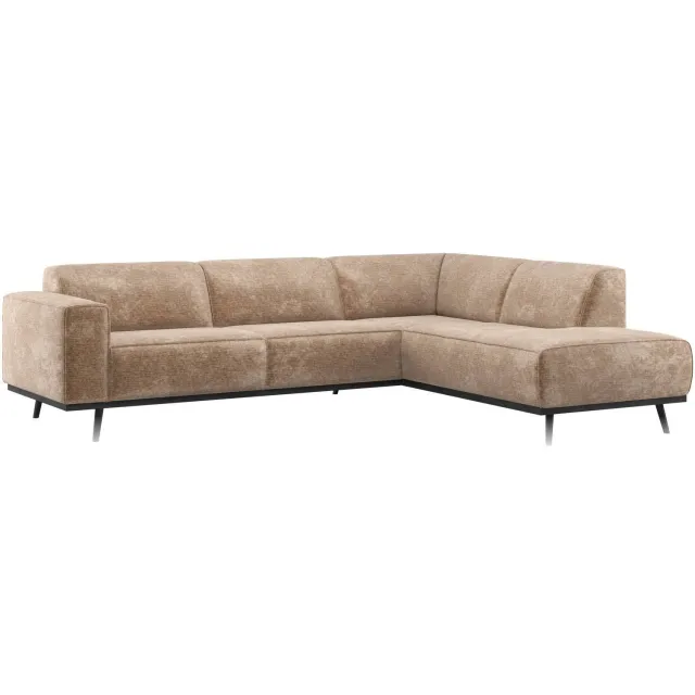 WOOOD Statement Hoekbank Rechts - Boucle - Beige - 77x274x210 taupe