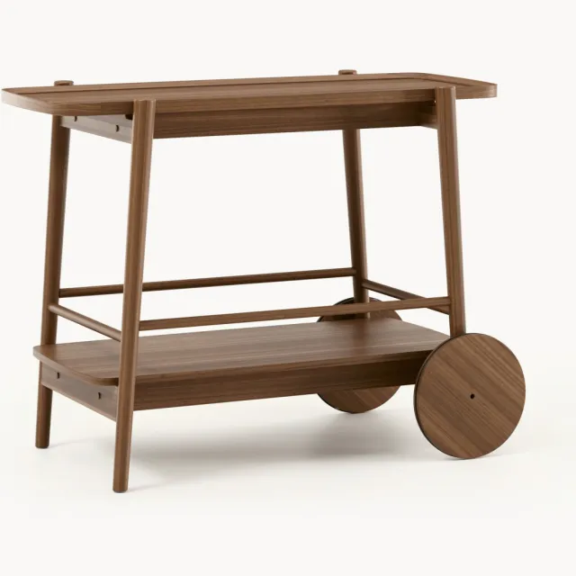 Westwing Collection Houten drankentrolley Libby Bruin