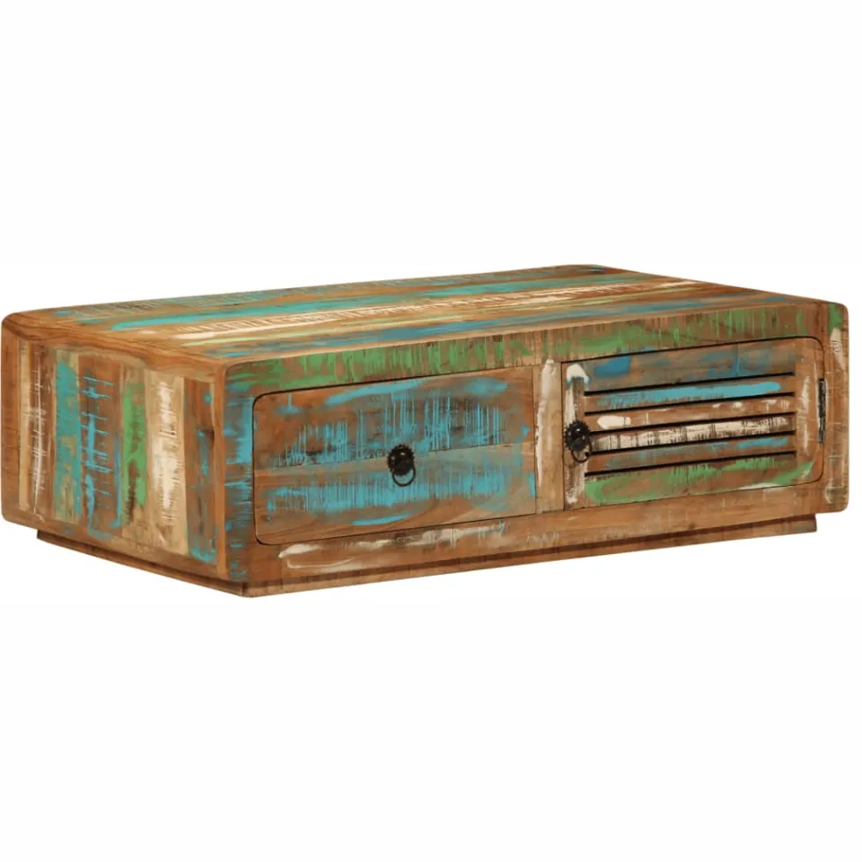 vidaXL Salontafel 89x55x29 cm massief gerecycled hout bruin, foto 3