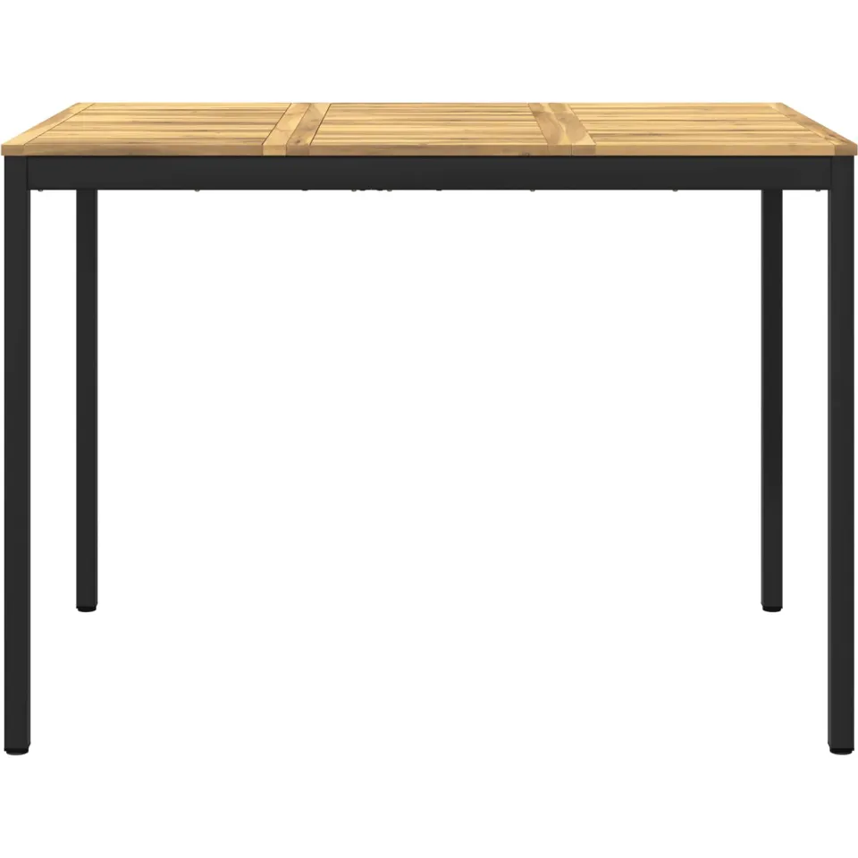 vidaXL Tuinbar Tafel NAARDEN Whitewash en zwart 147 x 88,5 x 105 cm Bruin