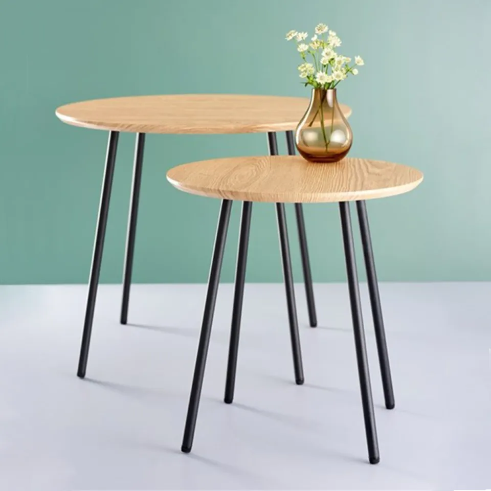 Lisomme Jolijn houten bijzettafel naturel - Ø 55 cm, foto 2