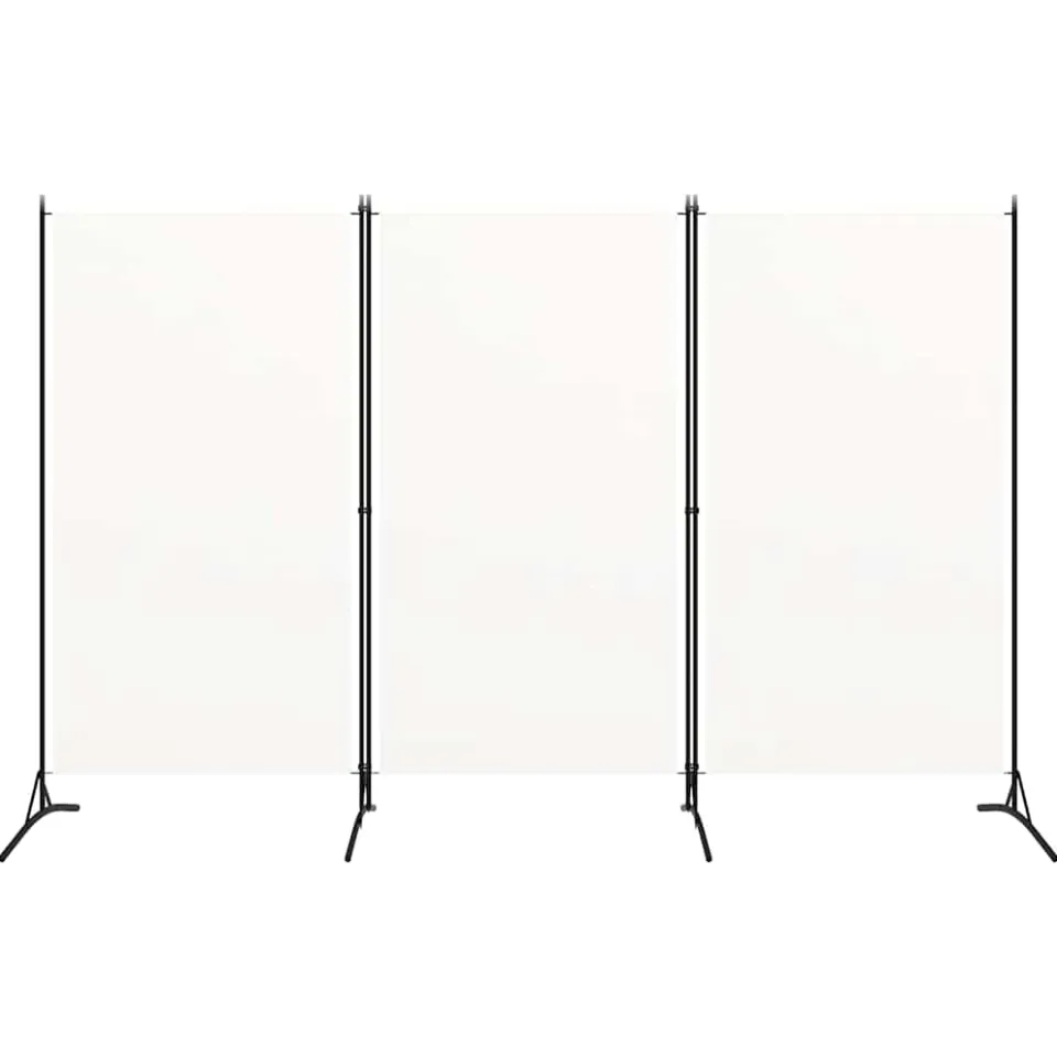 vidaXL Kamerscherm met 3 panelen 260x180 cm stof wit