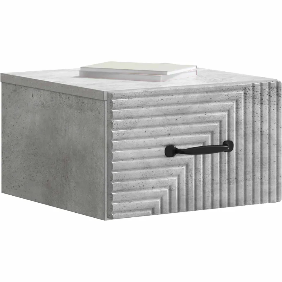 vidaXL Wandbeugel Bedkast 2 st Betongrijs 34,5 x 33 x 20 cm