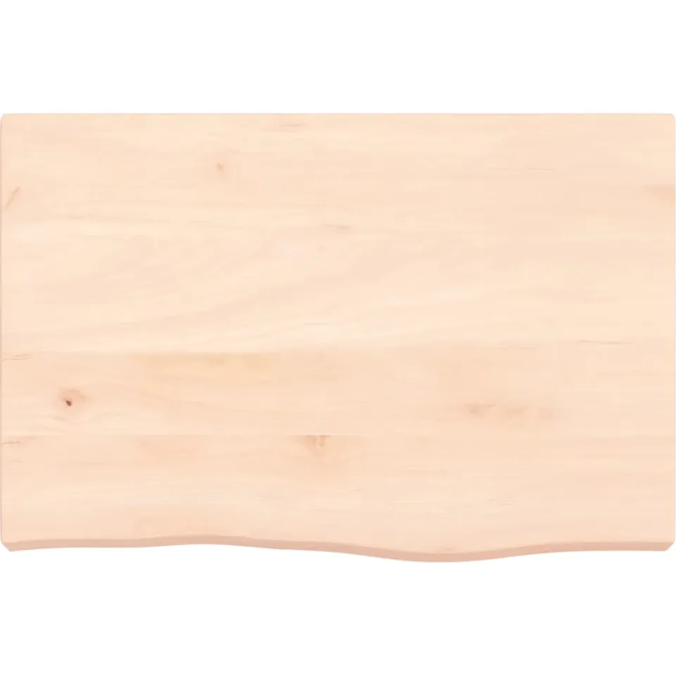 vidaXL Tafelblad 60x40x(2-6) cm onbehandeld massief eikenhout Bruin