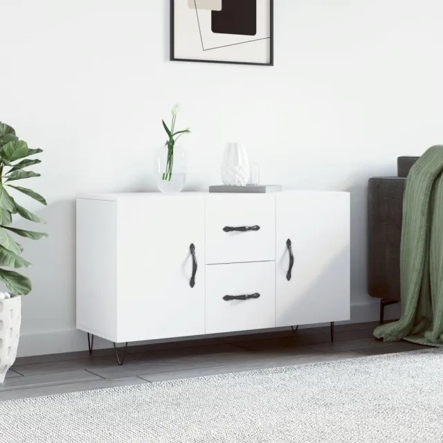 vidaXL Dressoir 100x36x60 cm bewerkt hout wit, foto 2