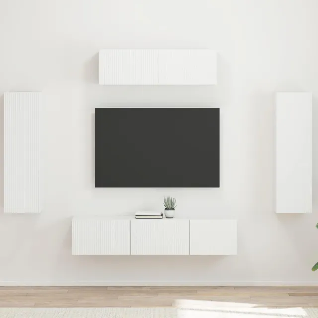 vidaXL TV-kast 5 st Wit