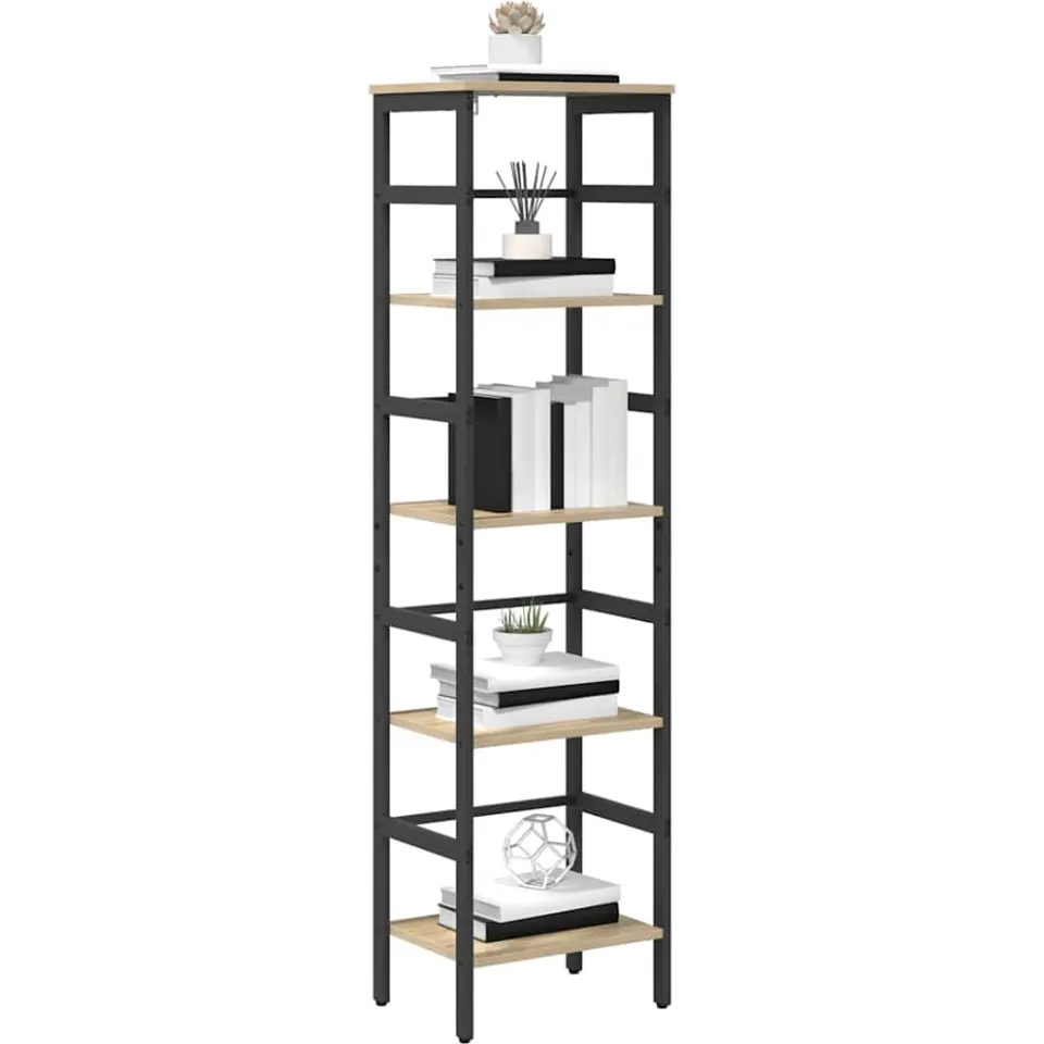 vidaXL Boekenkast 4-laags 40 x 29,5 x 149 cm Bewerkt hout Sonoma Eiken