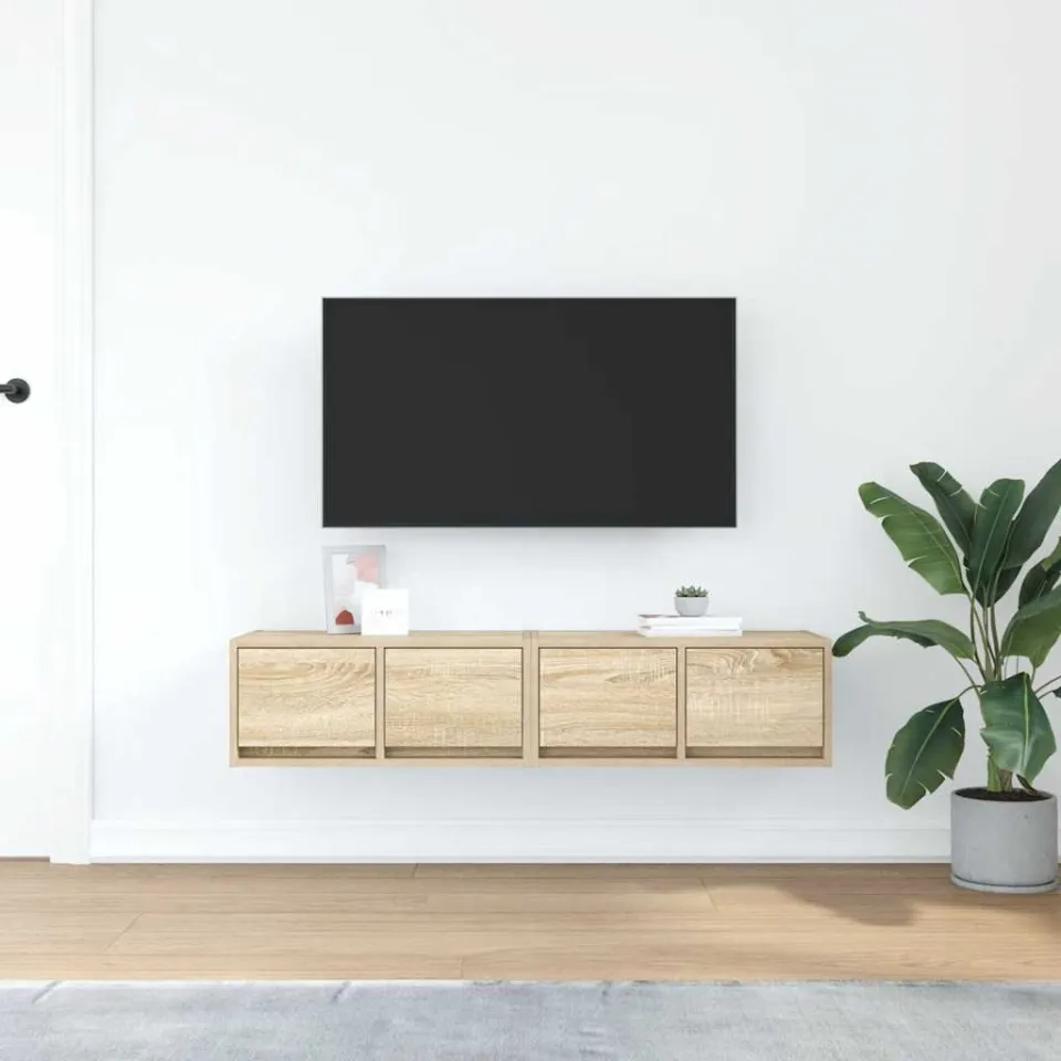 vidaXL Tv-meubelen 2 st 60x31x25,5 cm bewerkt hout sonoma eikenkleurig, foto 4