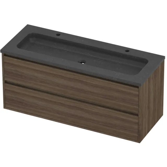 Proline Rollo Badmeubelset Hardsteen Elegant 2 Gaten 120x46x54 cm Blue Stone Vital Oak Eiken