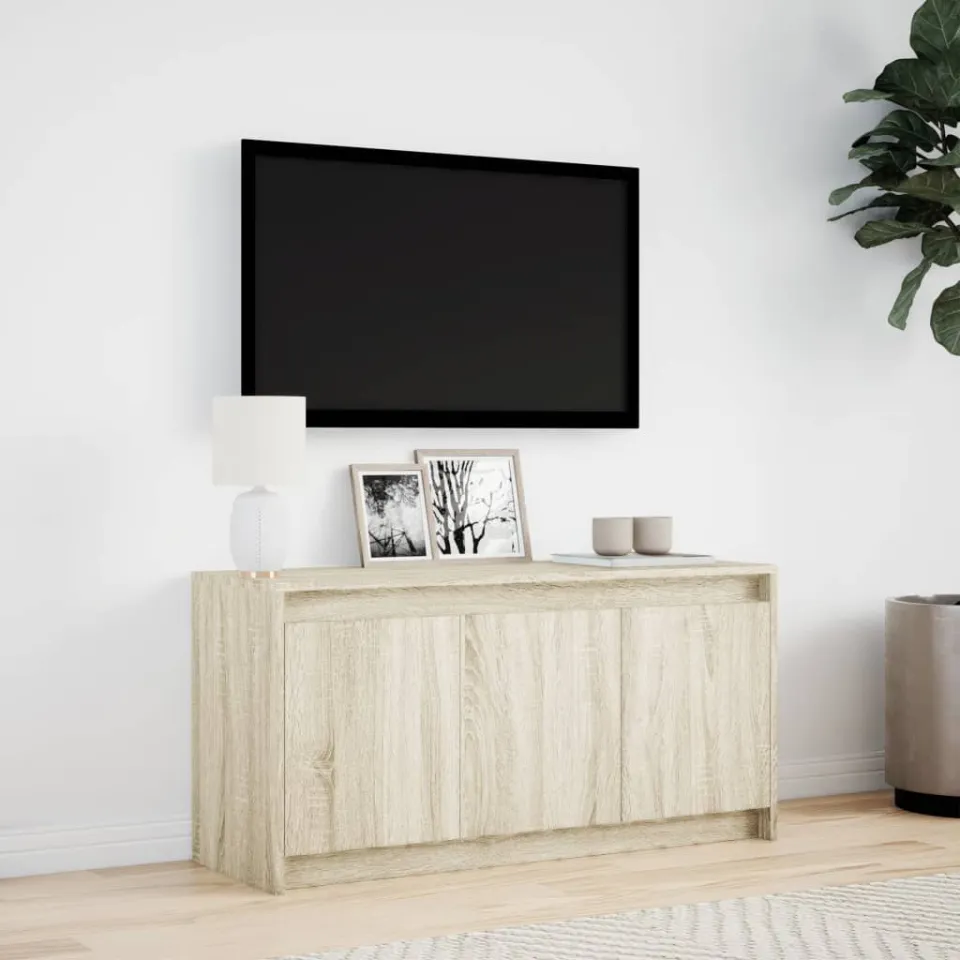 vidaXL Tv-meubel met LED 100x34x50 cm bewerkt hout sonoma eikenkleurig, foto 2
